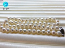 AA grade off round fine jewelry freshwater pearl necklace for mother ,mother 's gift,8-9mm pearl size ,near round shape very high luster and clean pearl surface