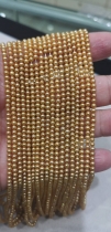 4mm round golden pearl strands