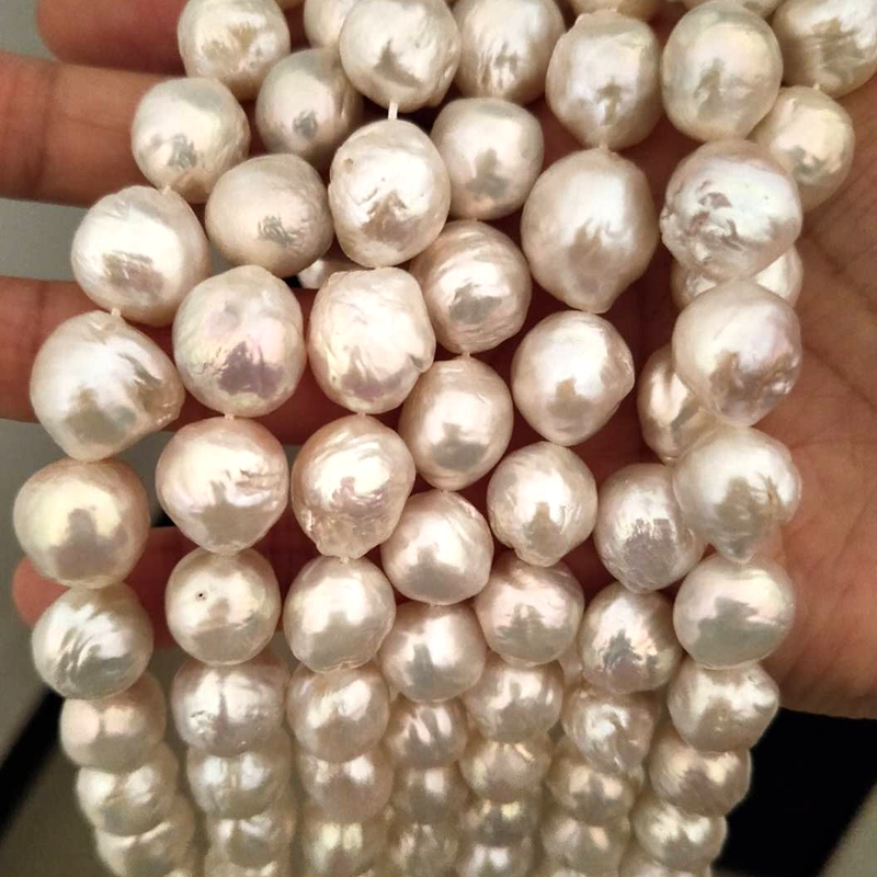 white ripple pearl strands