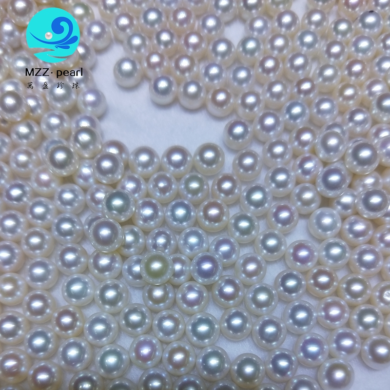 natural freshwater pearls 7mm white round beads Wholesale jewelry hand