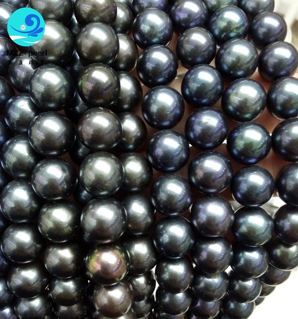 High luster and good quality Round Freshwater Pearl 12-13mm strand ...