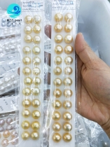 brown button pearls